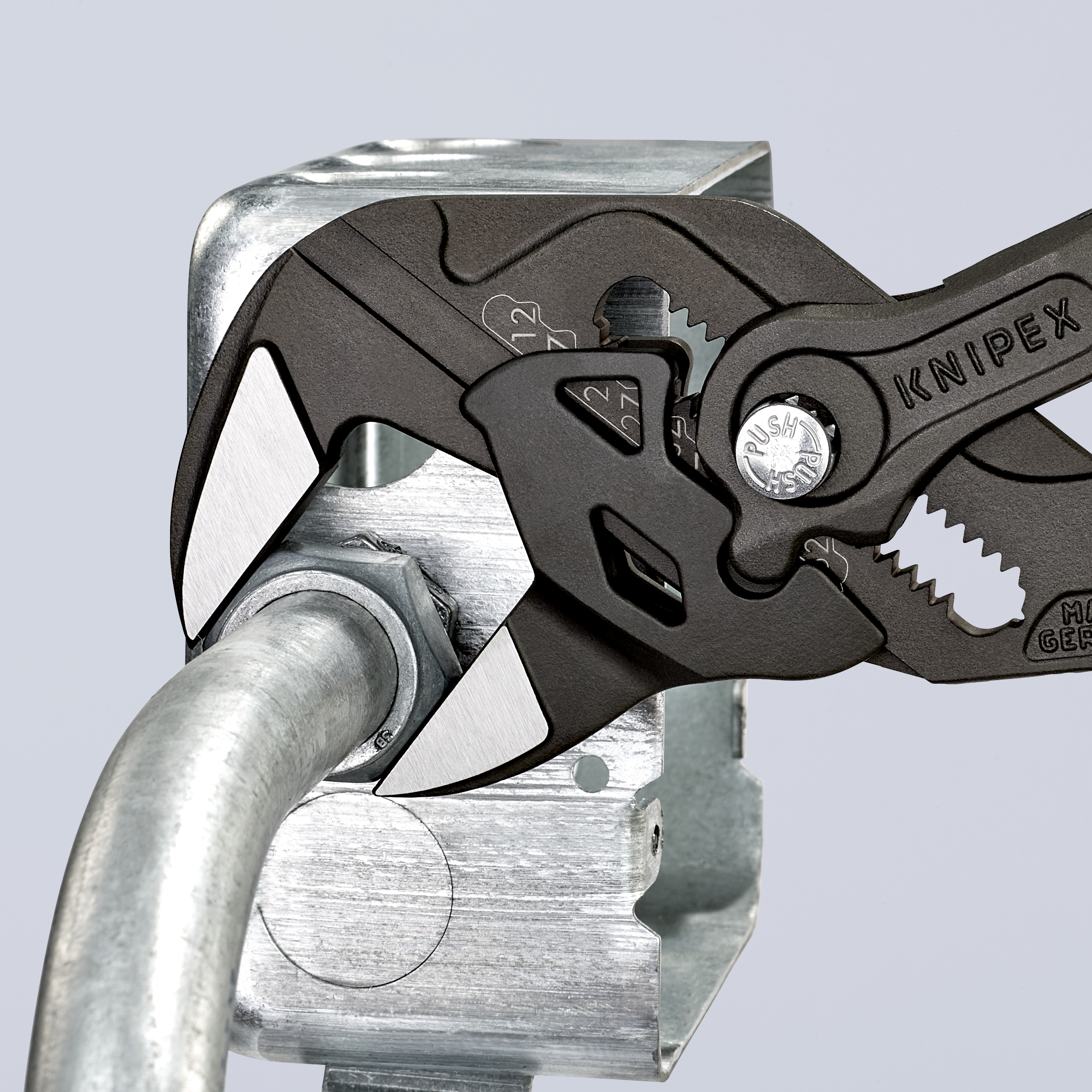 KNIPEX Zangenschlüssel Zange und Schraubenschlüssel in einem Werkzeug mit rutschhemmendem Kunststoff