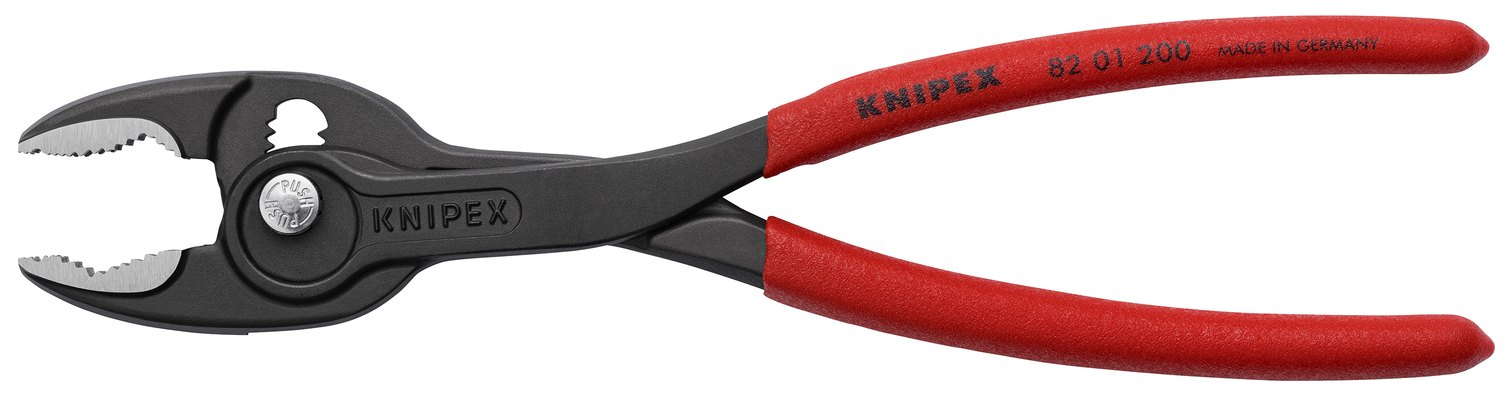 KNIPEX TwinGrip Frontgreifzange mit rutschhemmendem Kunststoff überzogen schwarz atramentiert 200 mm