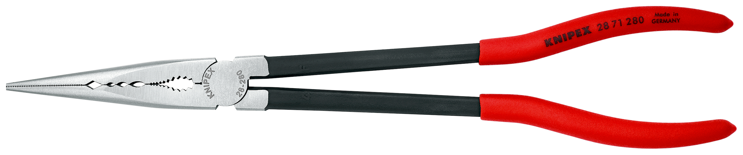 KNIPEX Montierzange mit Querprofilen mit Kunststoff überzogen schwarz atramentiert 280 mm